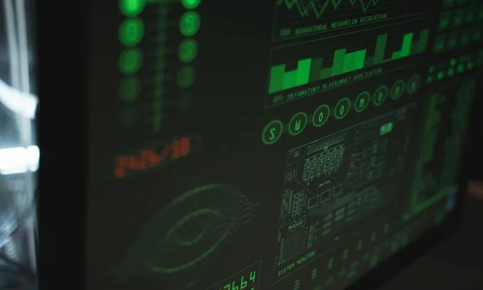 Digital security interface showing multiple account detection and content protection monitoring systems